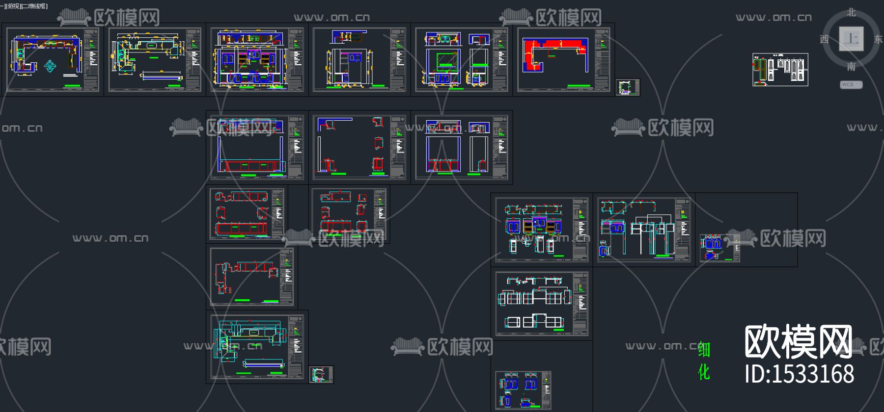 橱柜cad图纸下载（渲染图4）