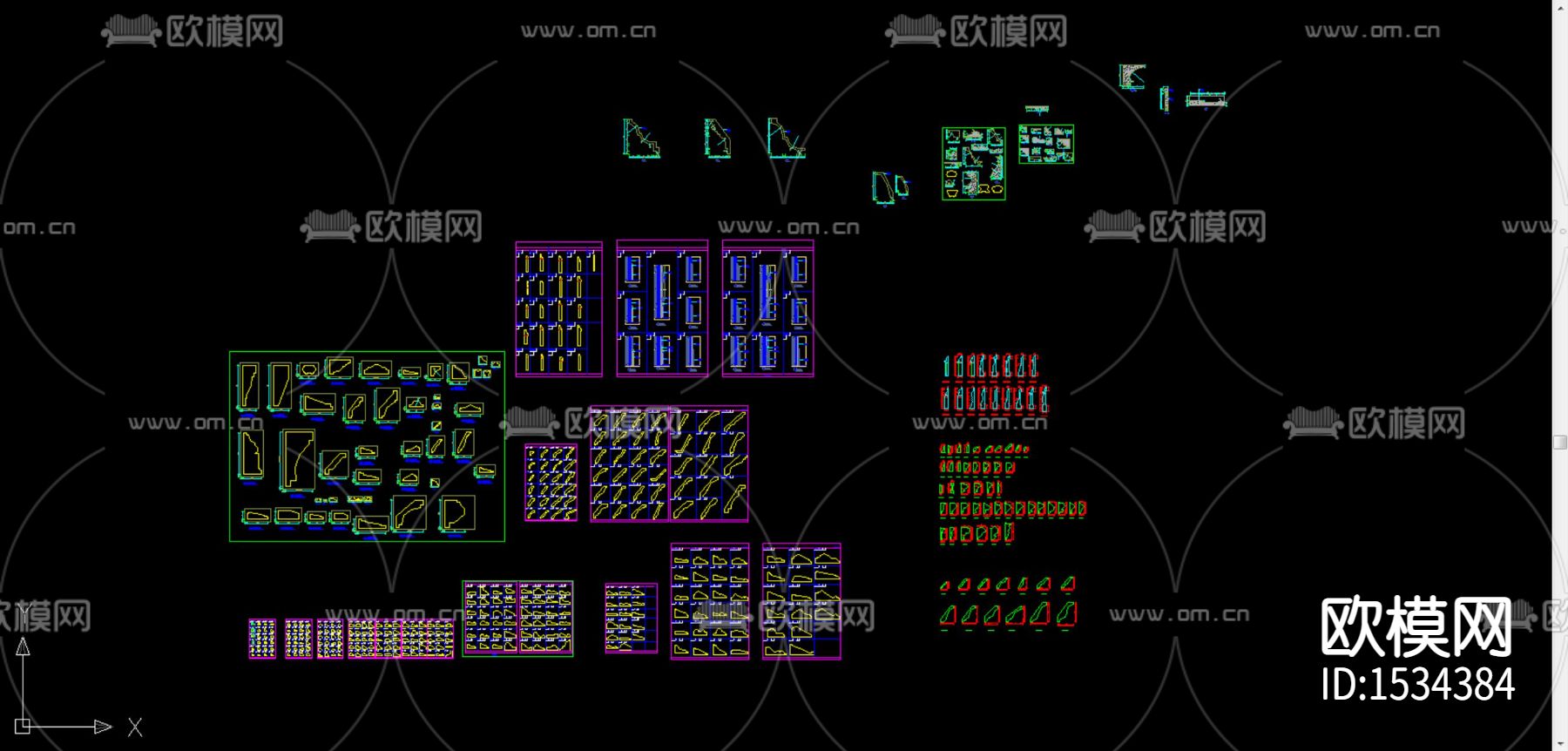 天花角线cad图库