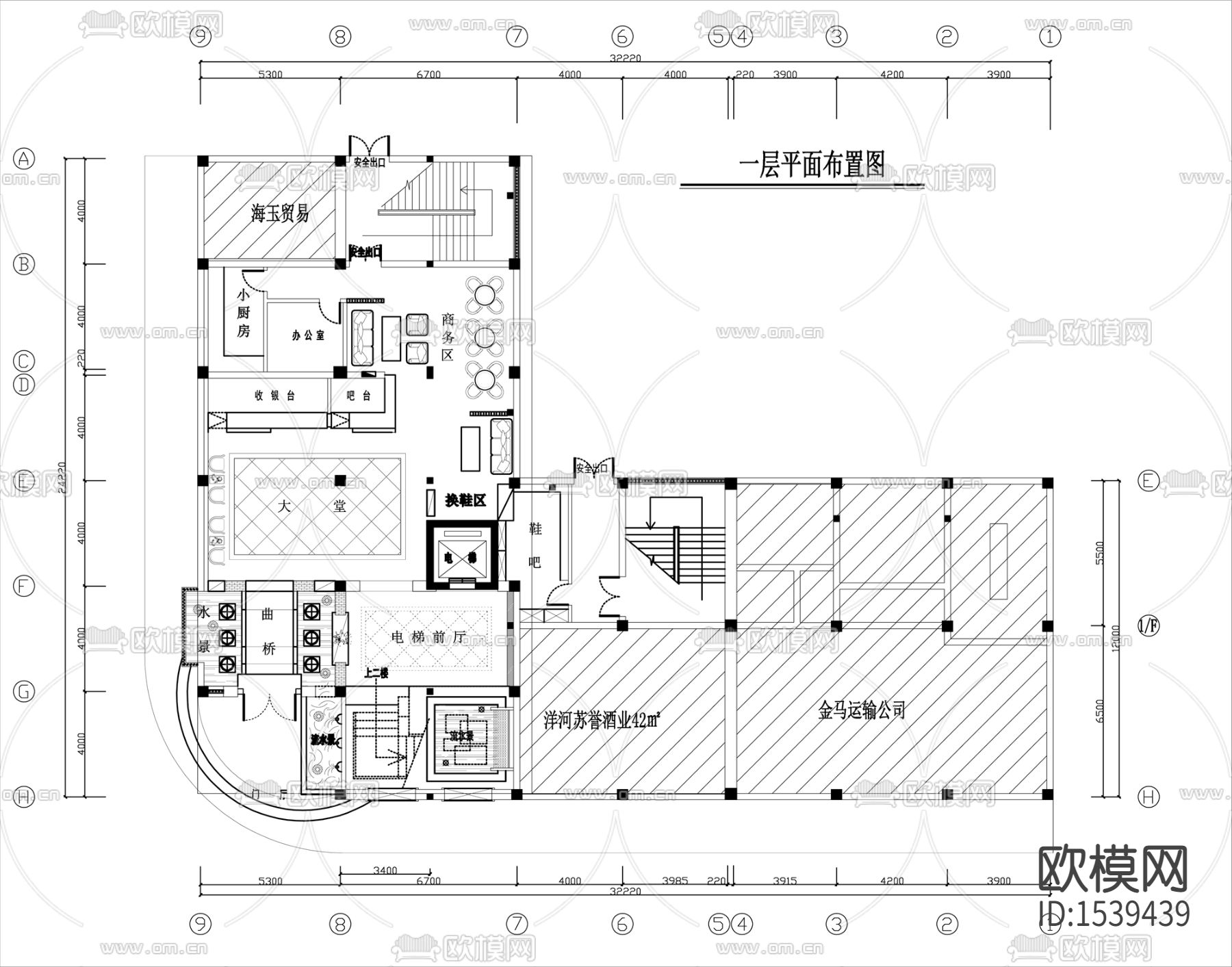 足浴店设计cad施工图