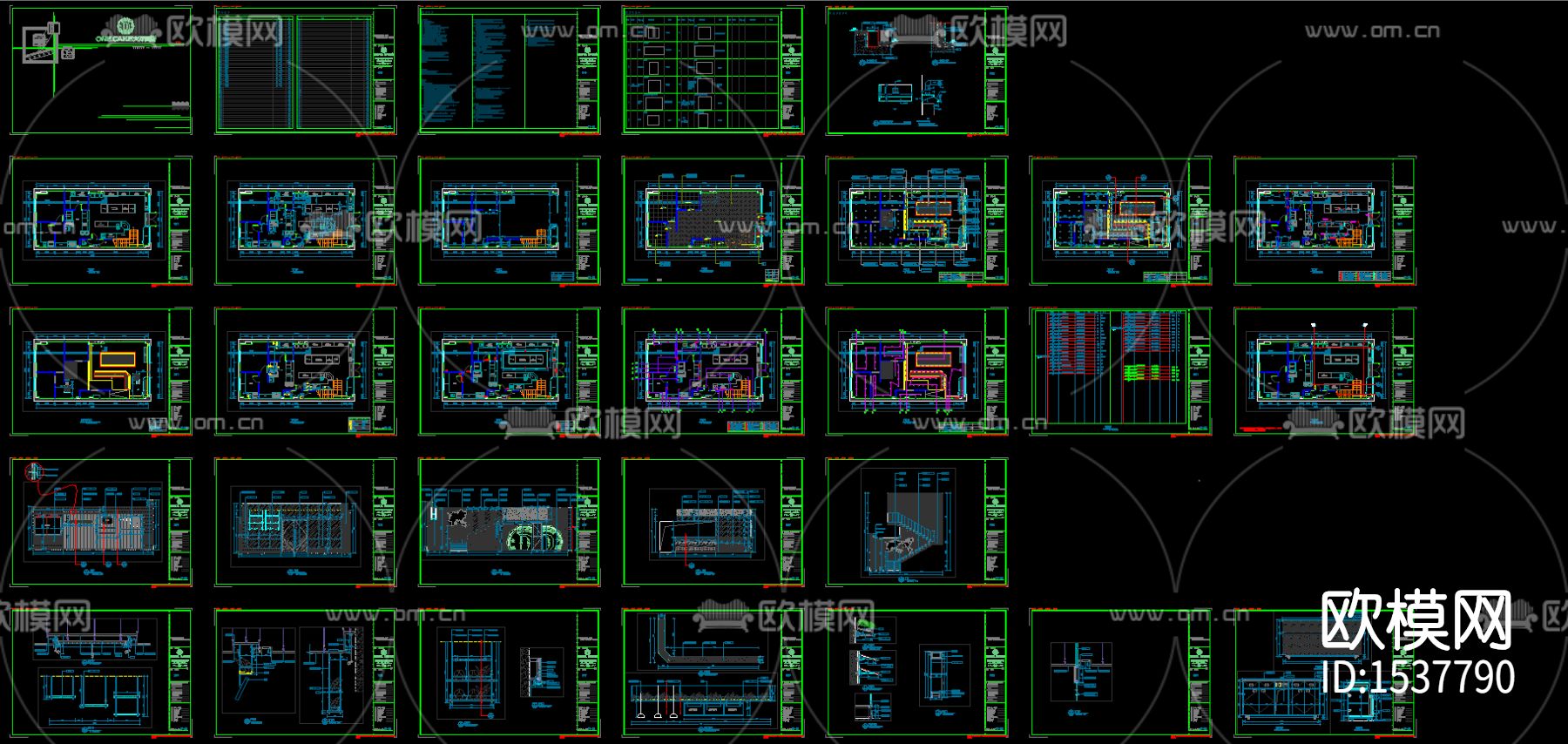 蛋糕店烘焙店cad施工图下载（渲染图1）