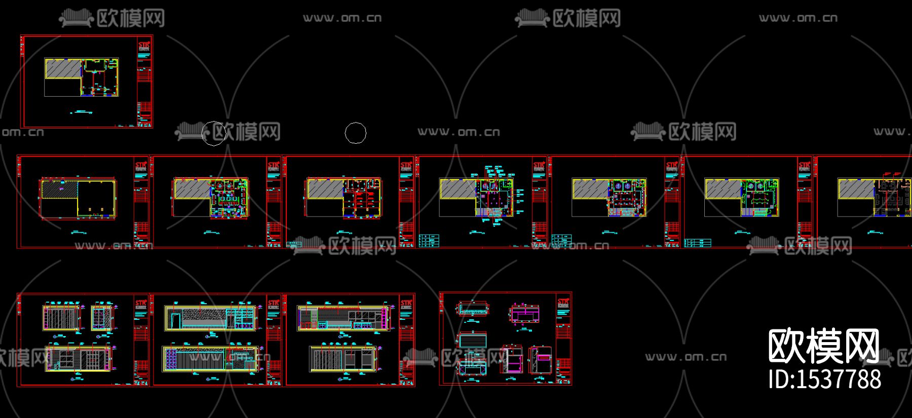 港式餐厅cad施工图下载（渲染图1）