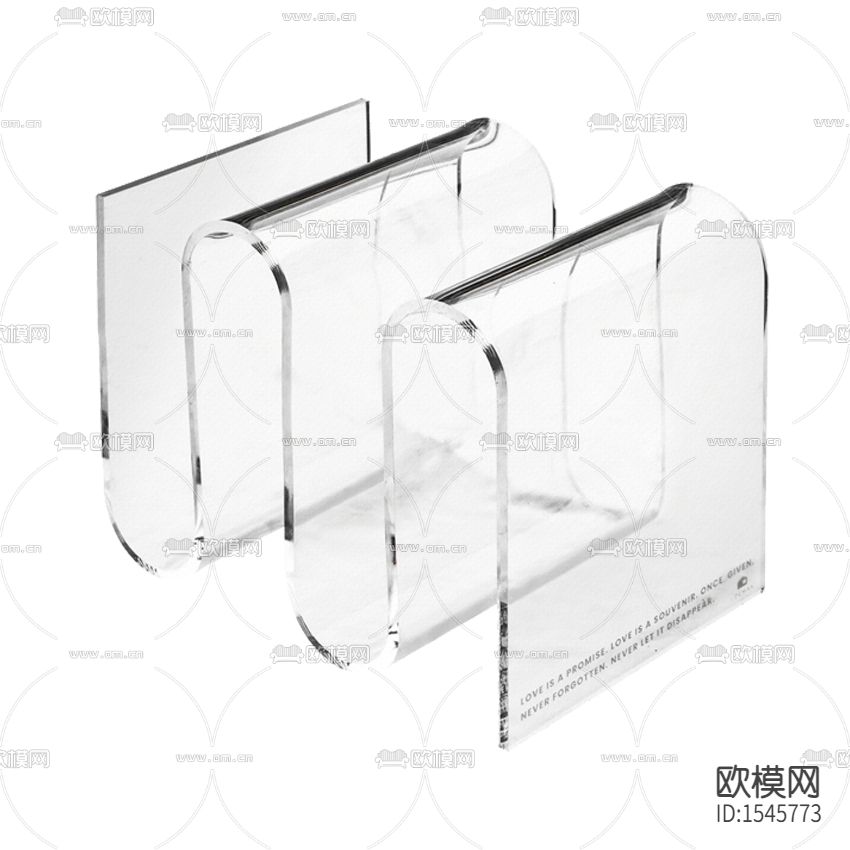 现代简约透明亚克力板置物架下载