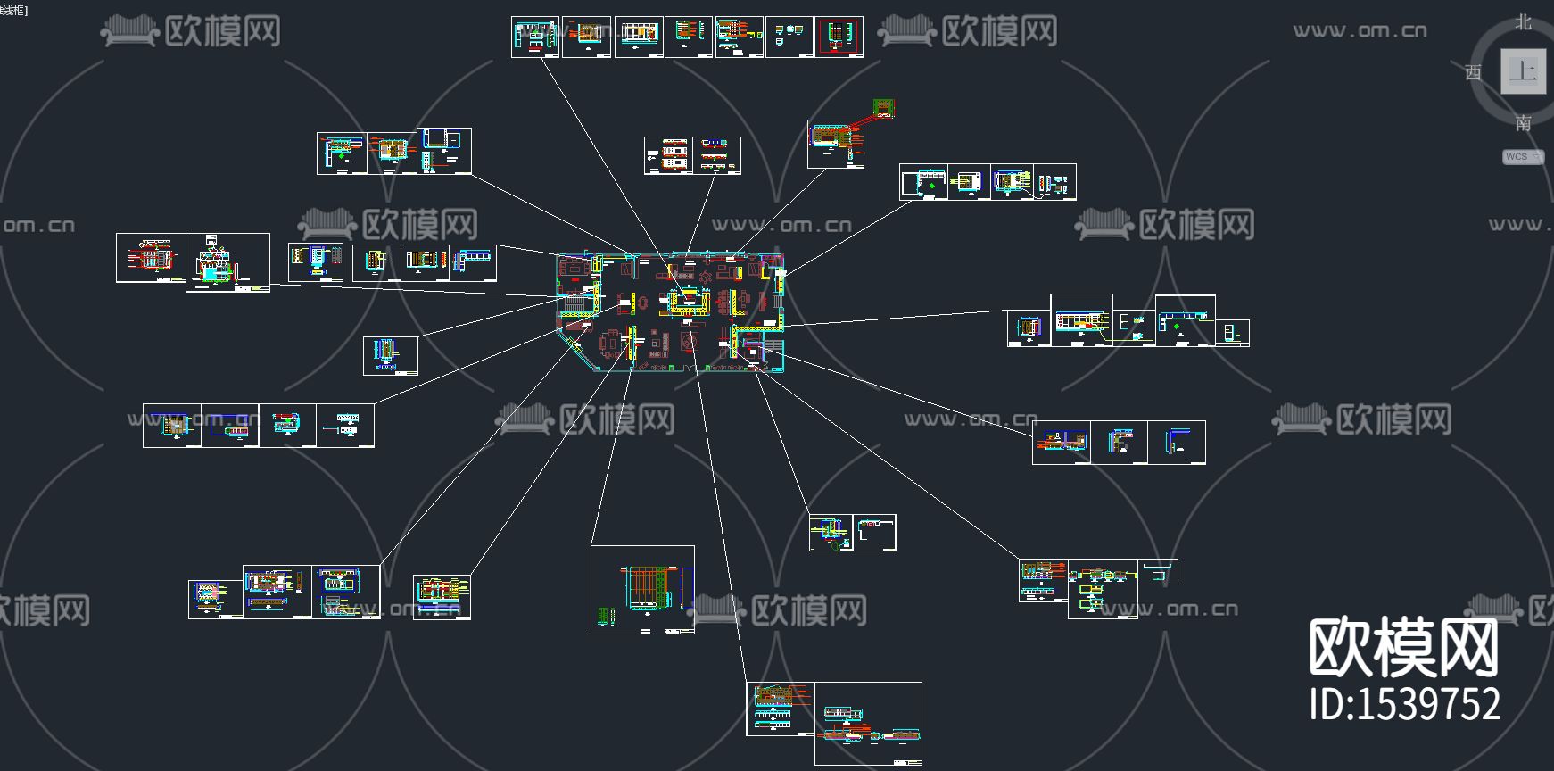 家装设计cad施工图下载（渲染图6）