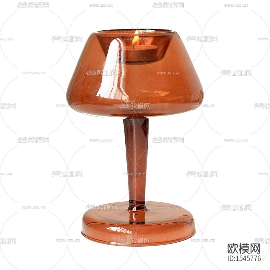 现代简约褐色玻璃蘑菇台灯下载