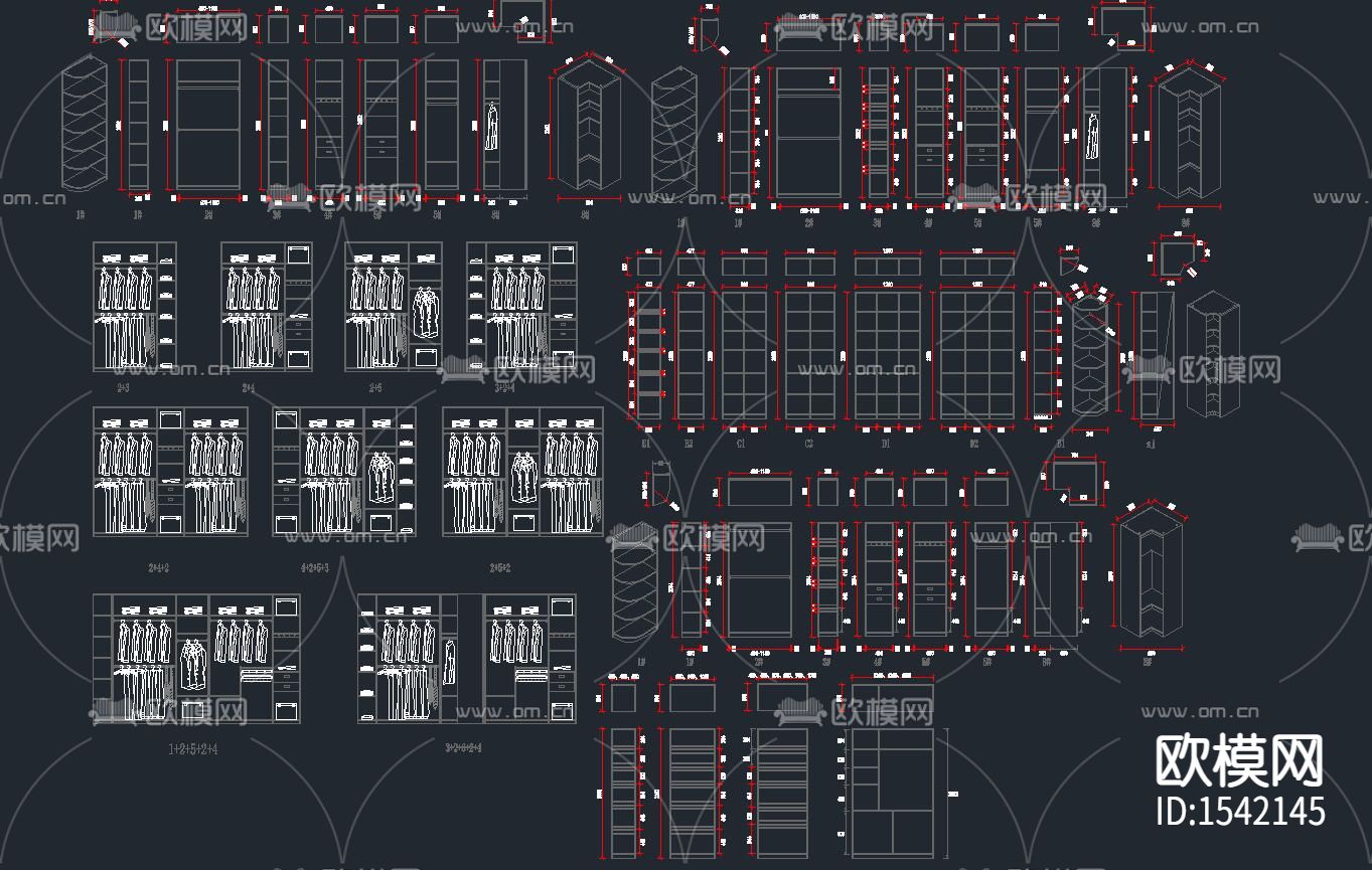 衣柜cad施工图下载（渲染图1）