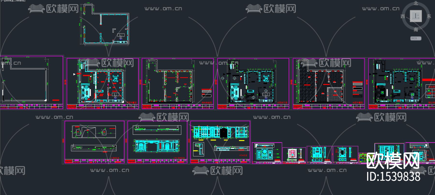 全套家装cad施工图下载（渲染图1）