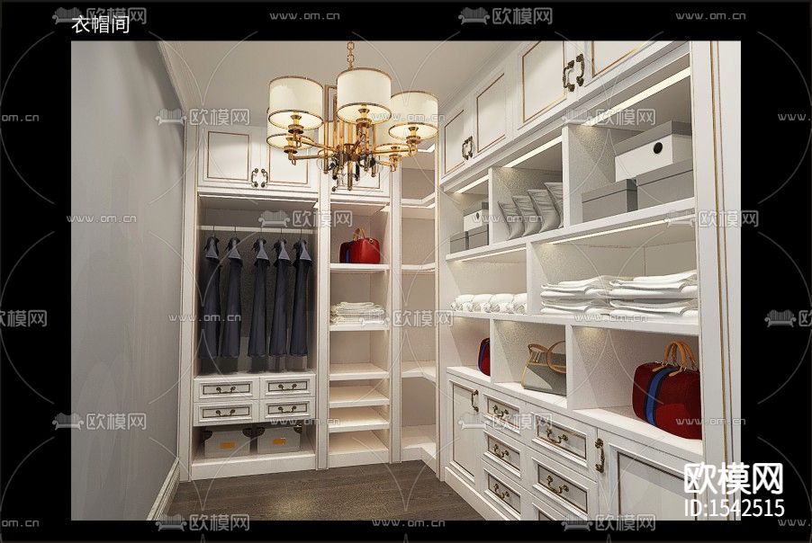 简欧别墅cad施工图下载（渲染图9）