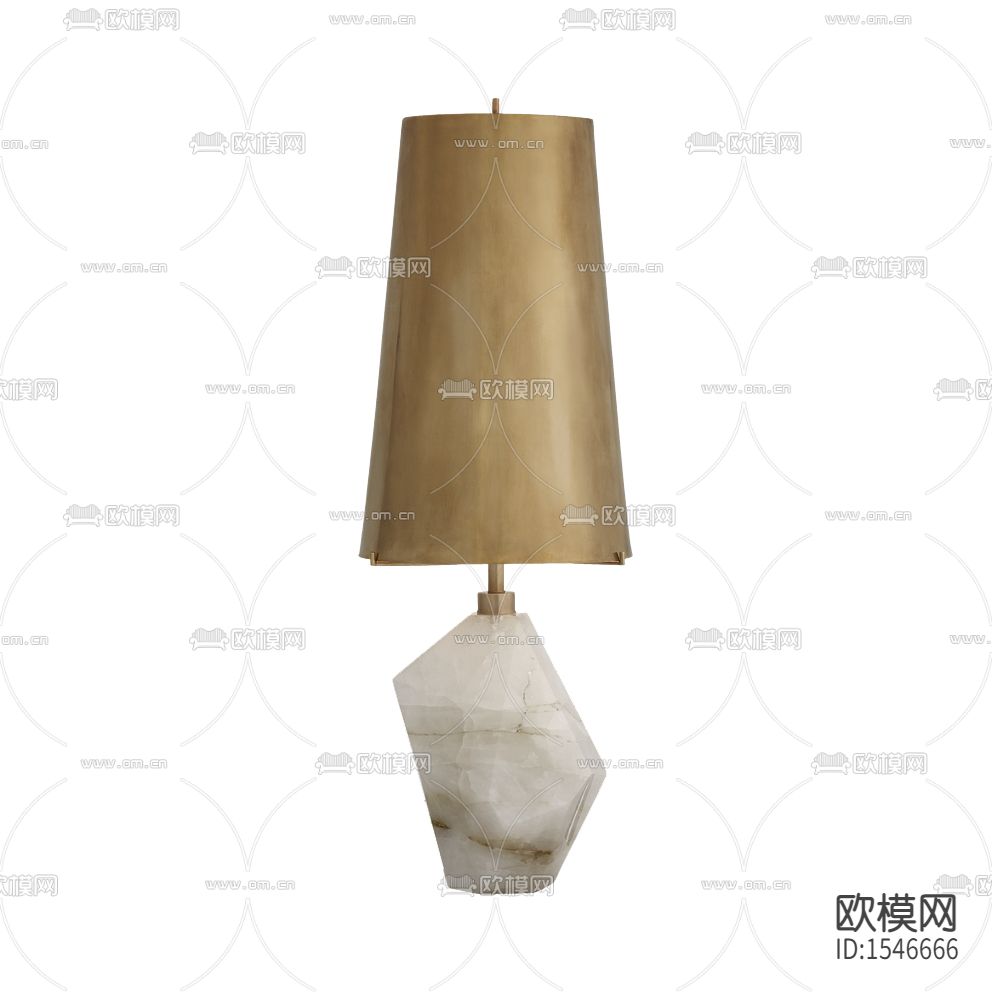 现代轻奢大理石金属台灯下载