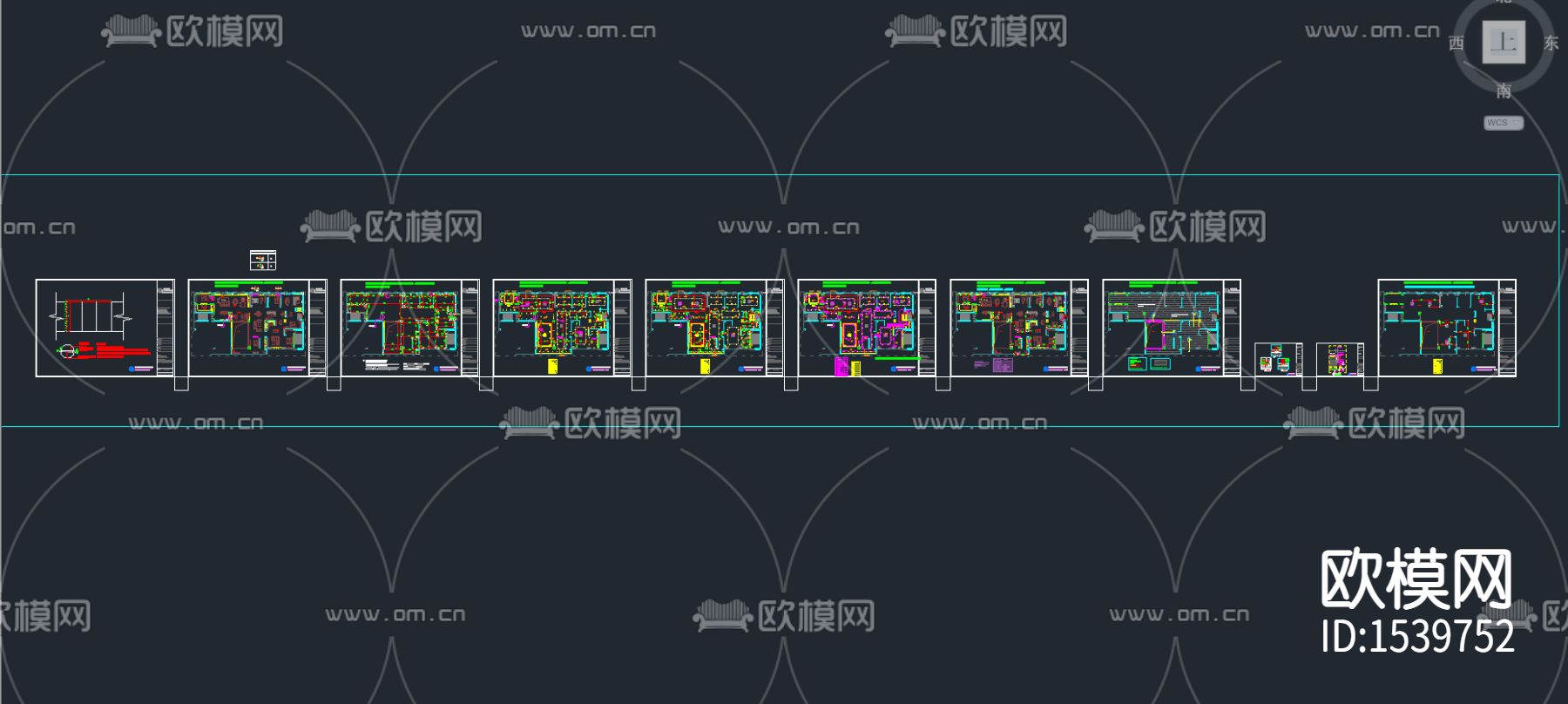 家装设计cad施工图下载（渲染图2）