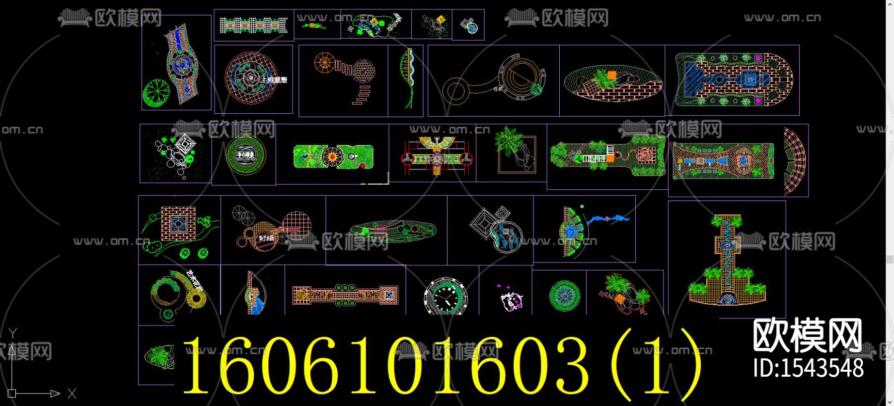 景观小品cad图库下载（渲染图1）