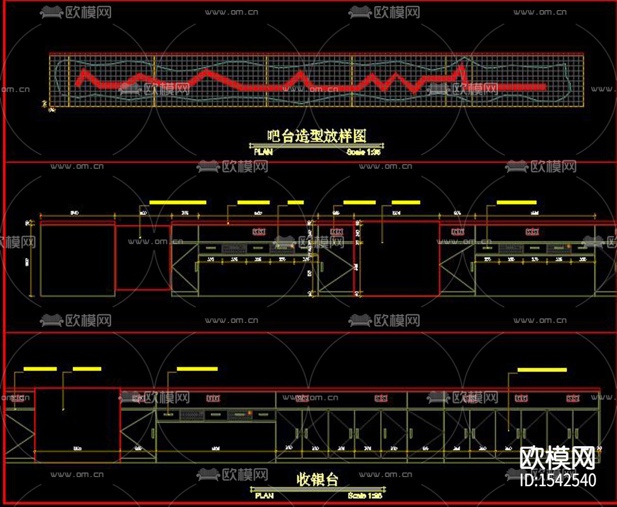 网吧cad施工图下载（渲染图6）