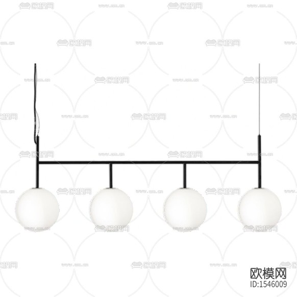 北欧简约黑色金属玻璃球吊灯下载
