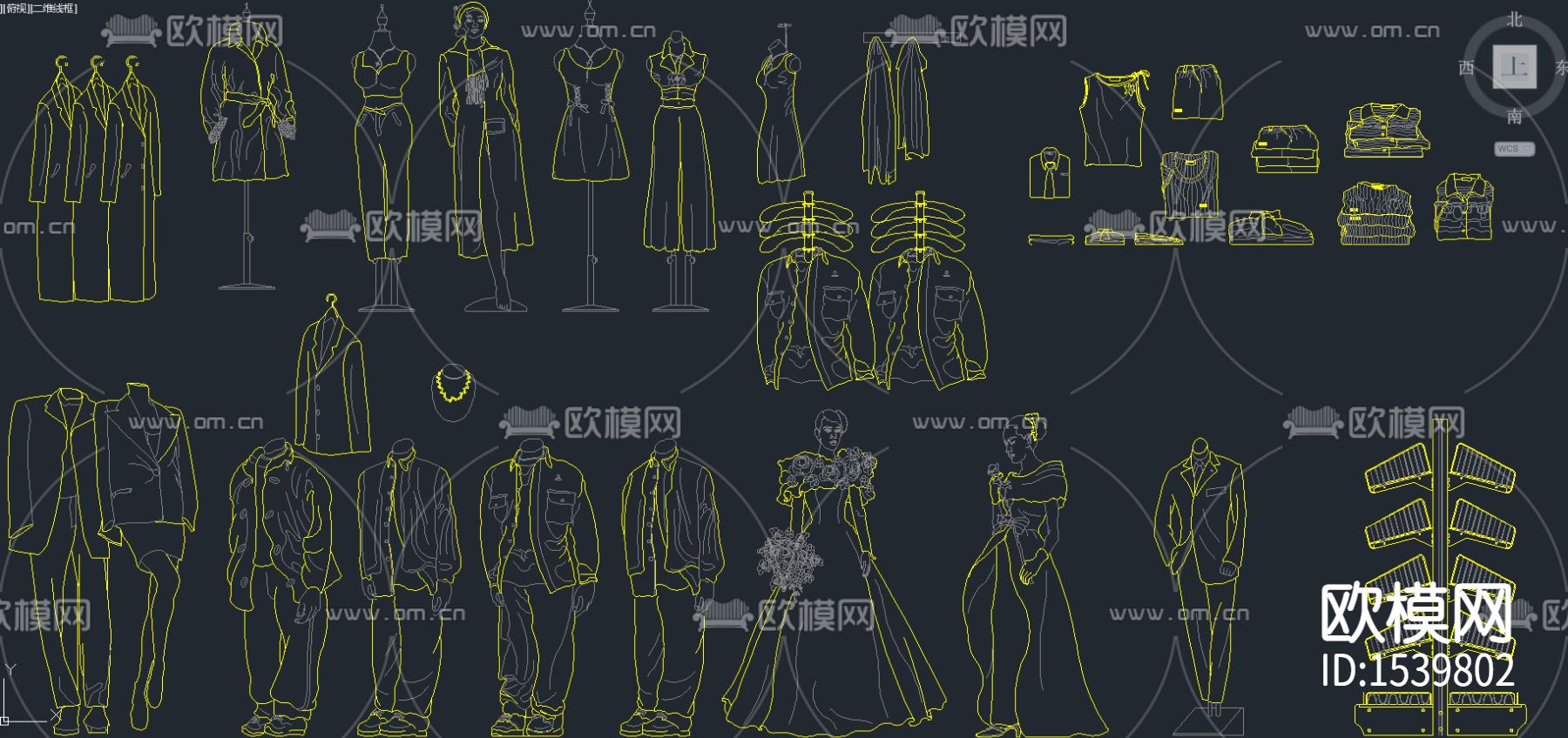 服装模特cad施工图下载