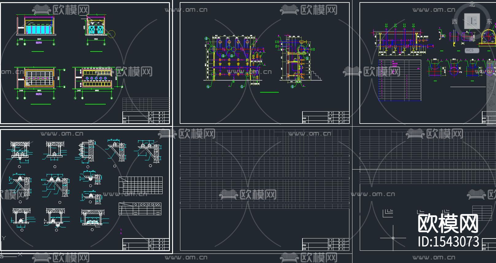 制冷库制冷原理cad施工图下载（渲染图3）