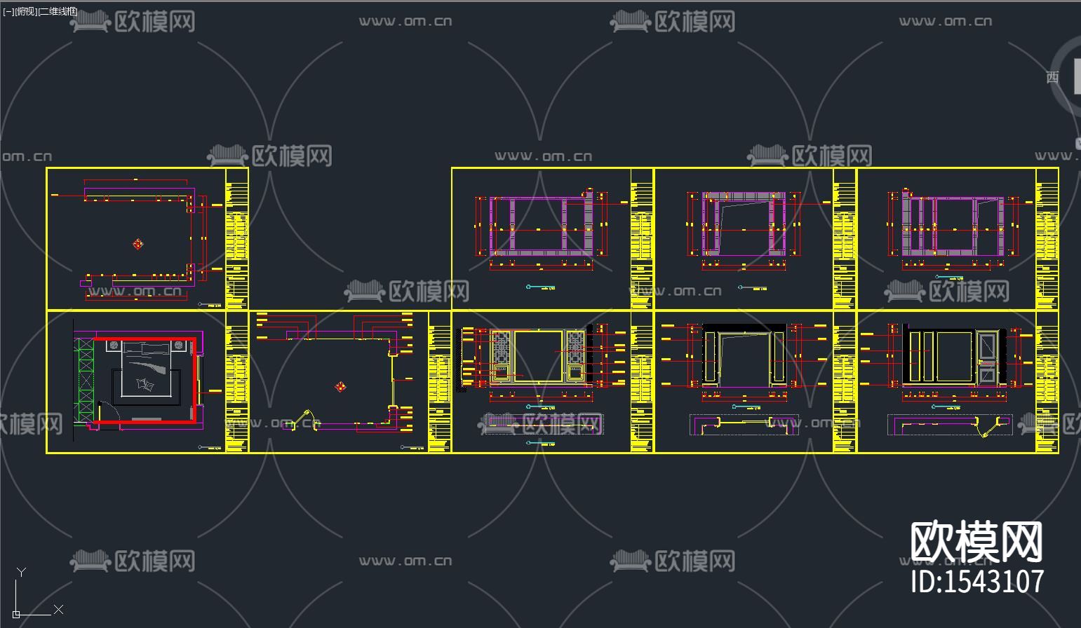全屋定制cad施工图下载（渲染图7）