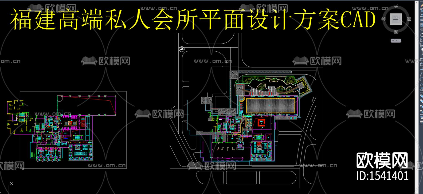私人会所cad施工图下载（渲染图2）