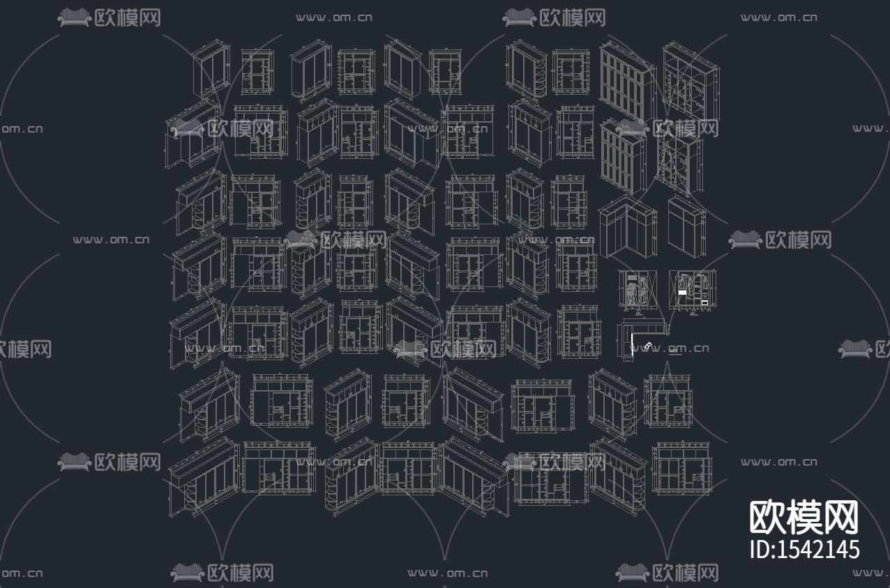 衣柜cad施工图下载（渲染图2）