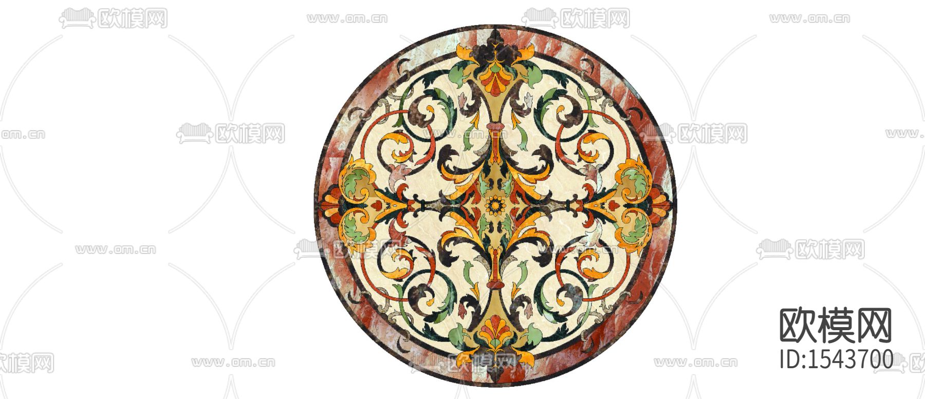 石材水刀拼花图案cad图库下载（渲染图1）