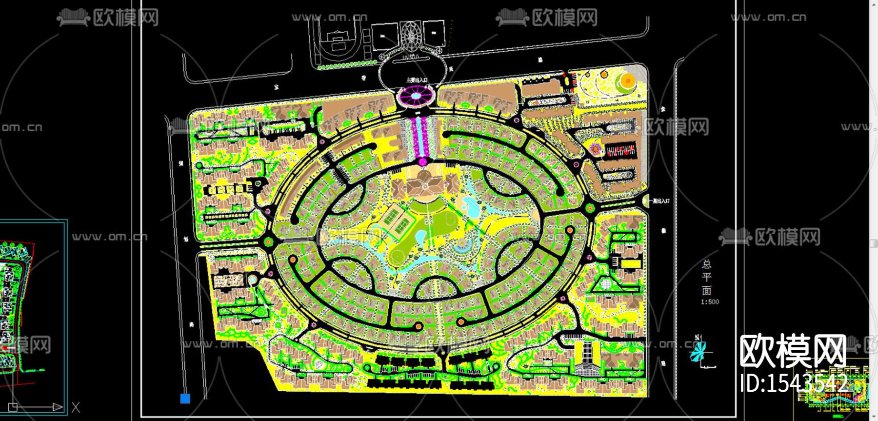 园林景观cad施工图下载（渲染图2）