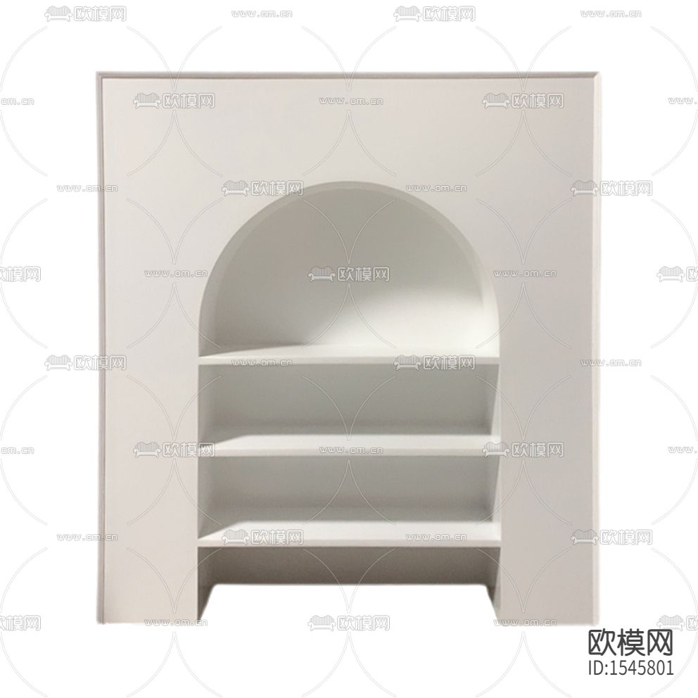 现代简约白色实木壁柜