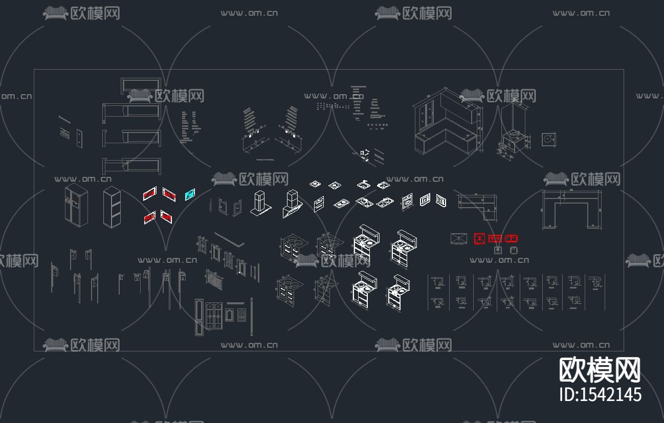 衣柜cad施工图下载（渲染图3）