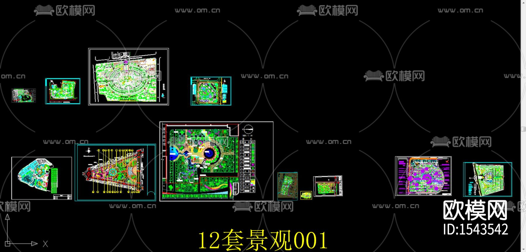 园林景观cad施工图下载（渲染图6）