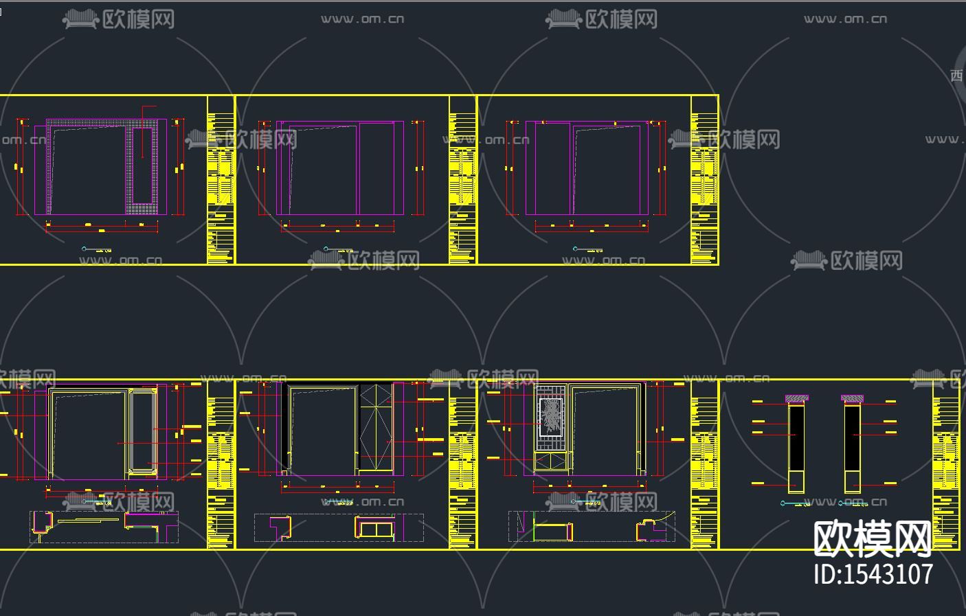 全屋定制cad施工图下载（渲染图6）