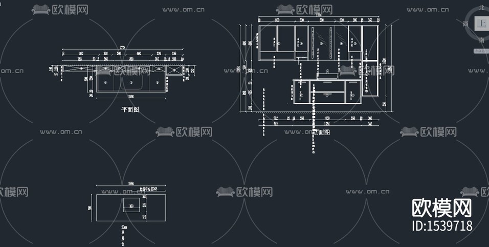 浴室柜cad施工圖下載(渲染圖7)