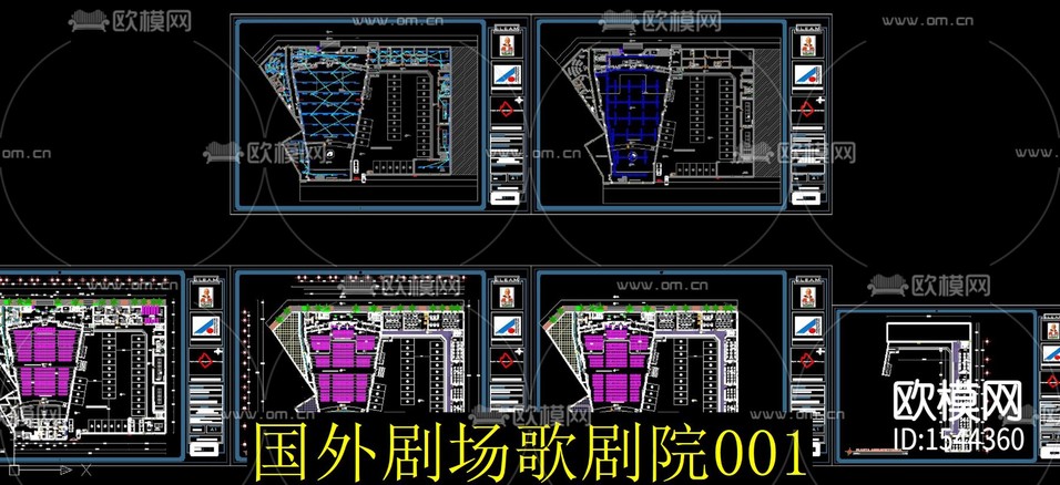 國外劇場歌劇院cad施工圖下載(渲染圖1)