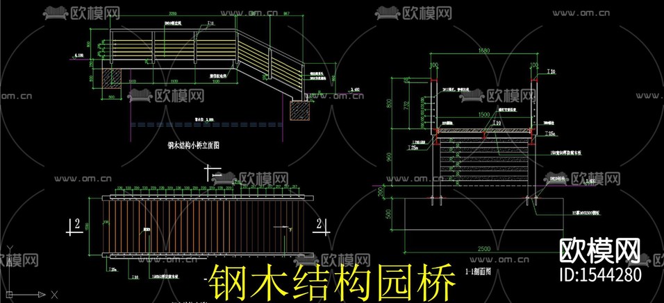 鋼木結(jié)構(gòu)園橋cad節(jié)點(diǎn)下載
