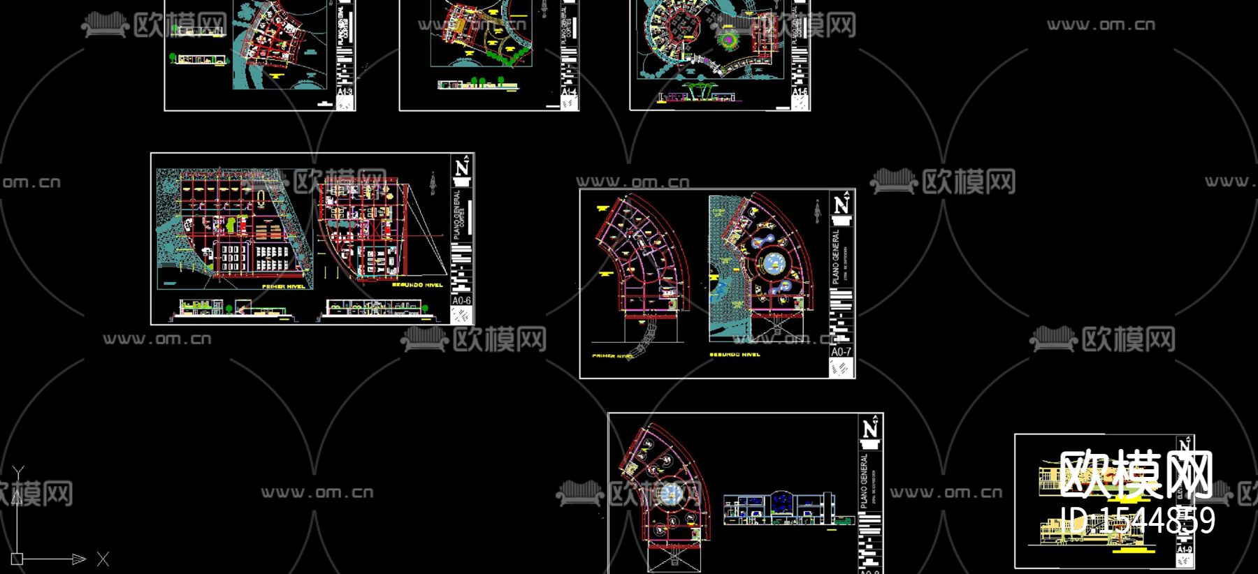 展览馆博物馆景观cad施工图下载（渲染图4）