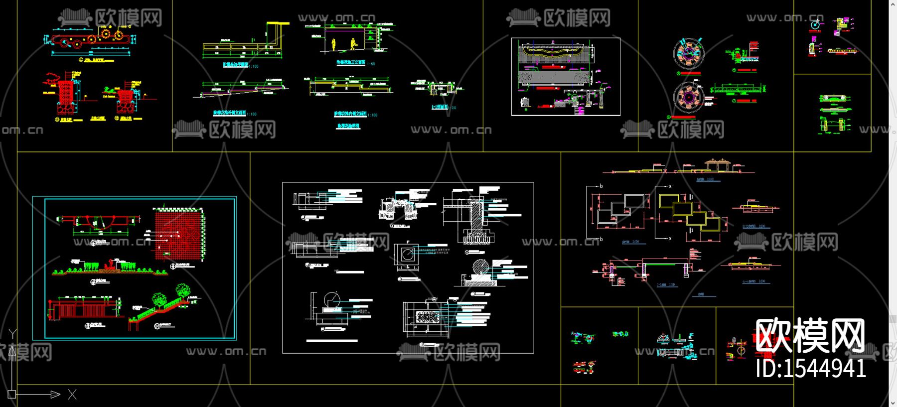花坛花墩cad图库下载（渲染图4）