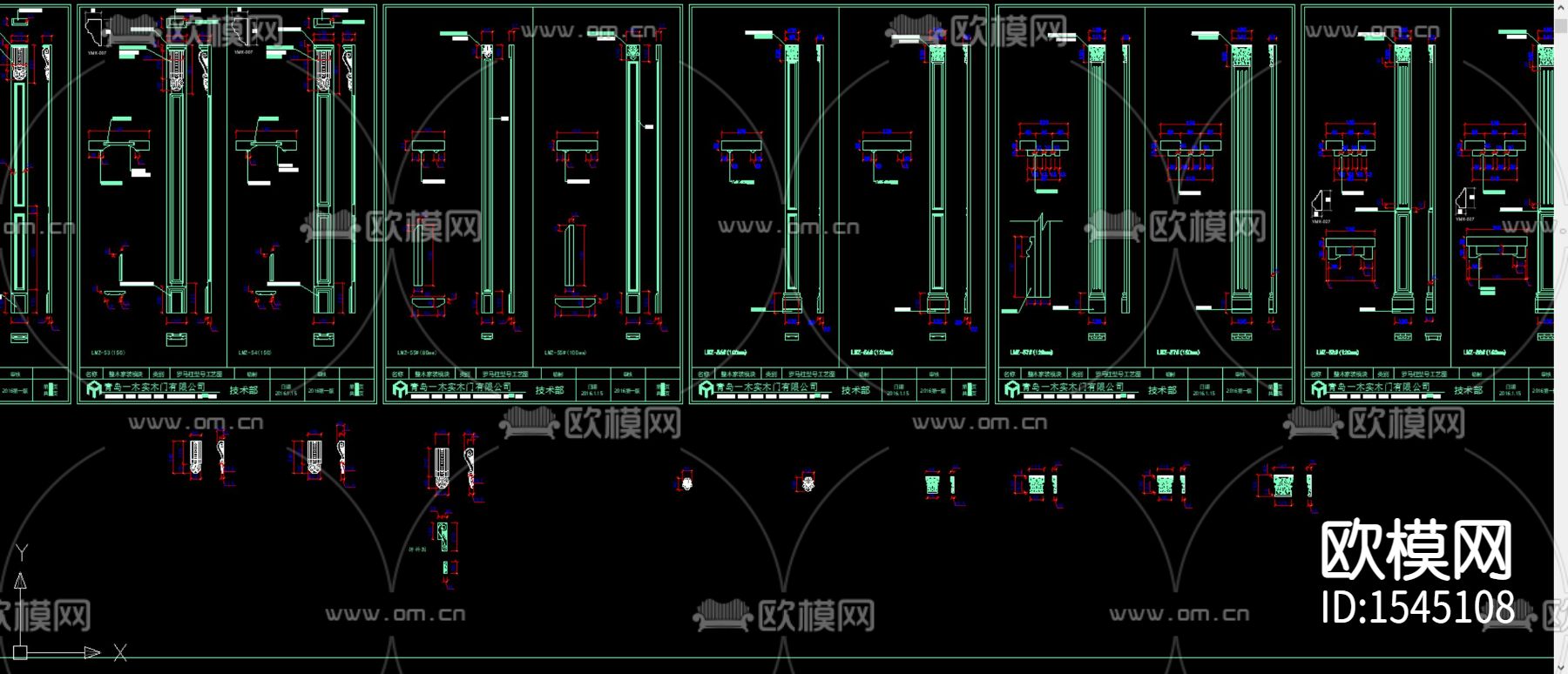 罗马柱cad节点图下载（渲染图3）