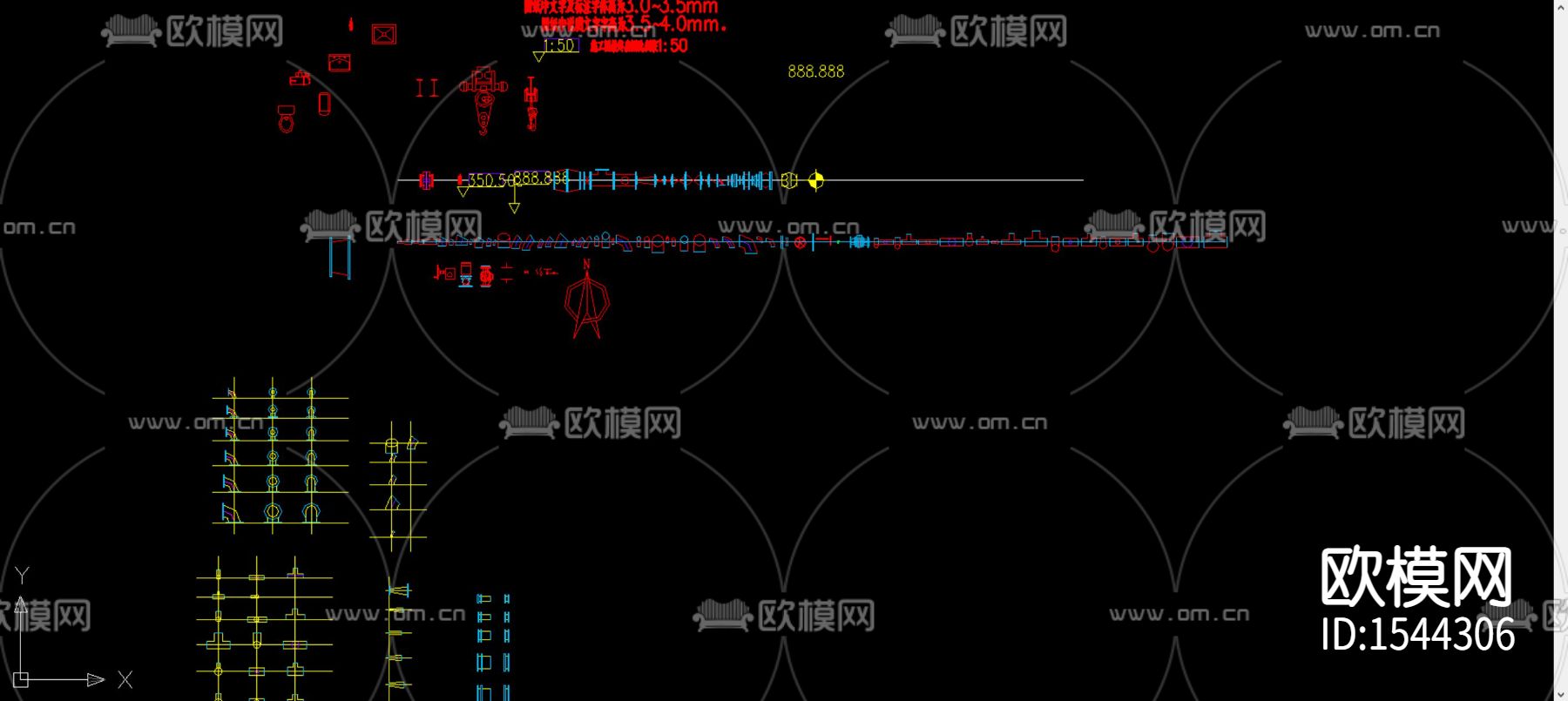 给排水常用管件图块下载（渲染图3）