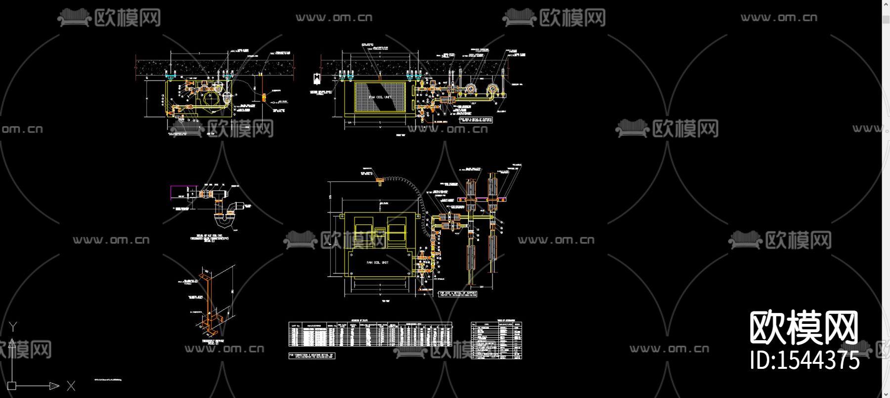 暖通设备cad节点图下载（渲染图6）