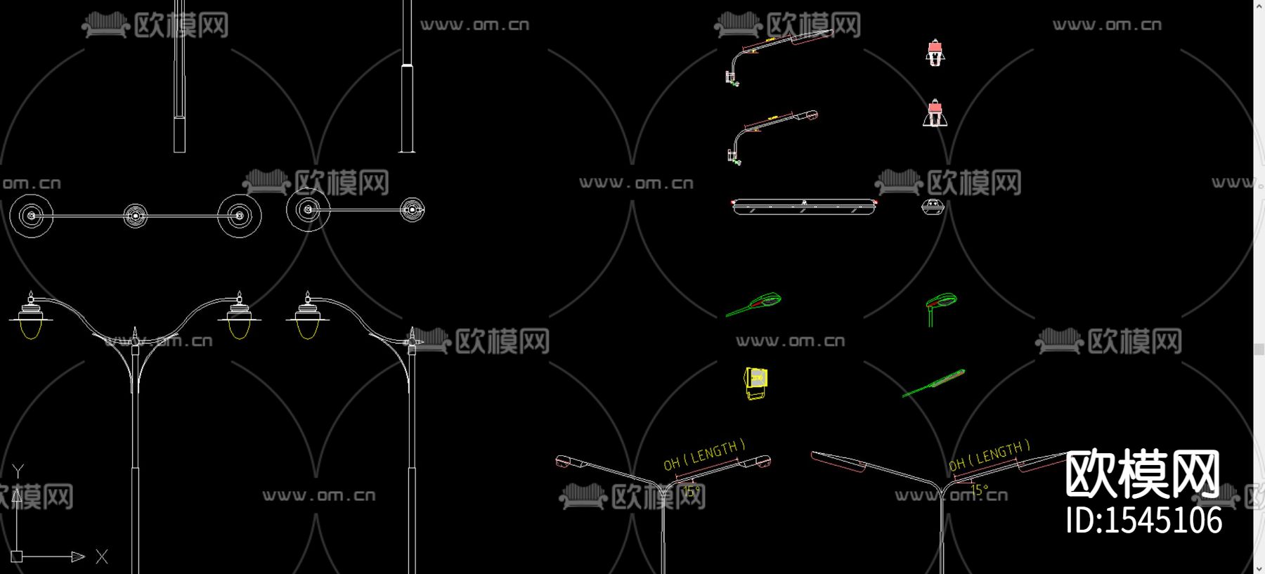 路灯cad图库下载（渲染图2）