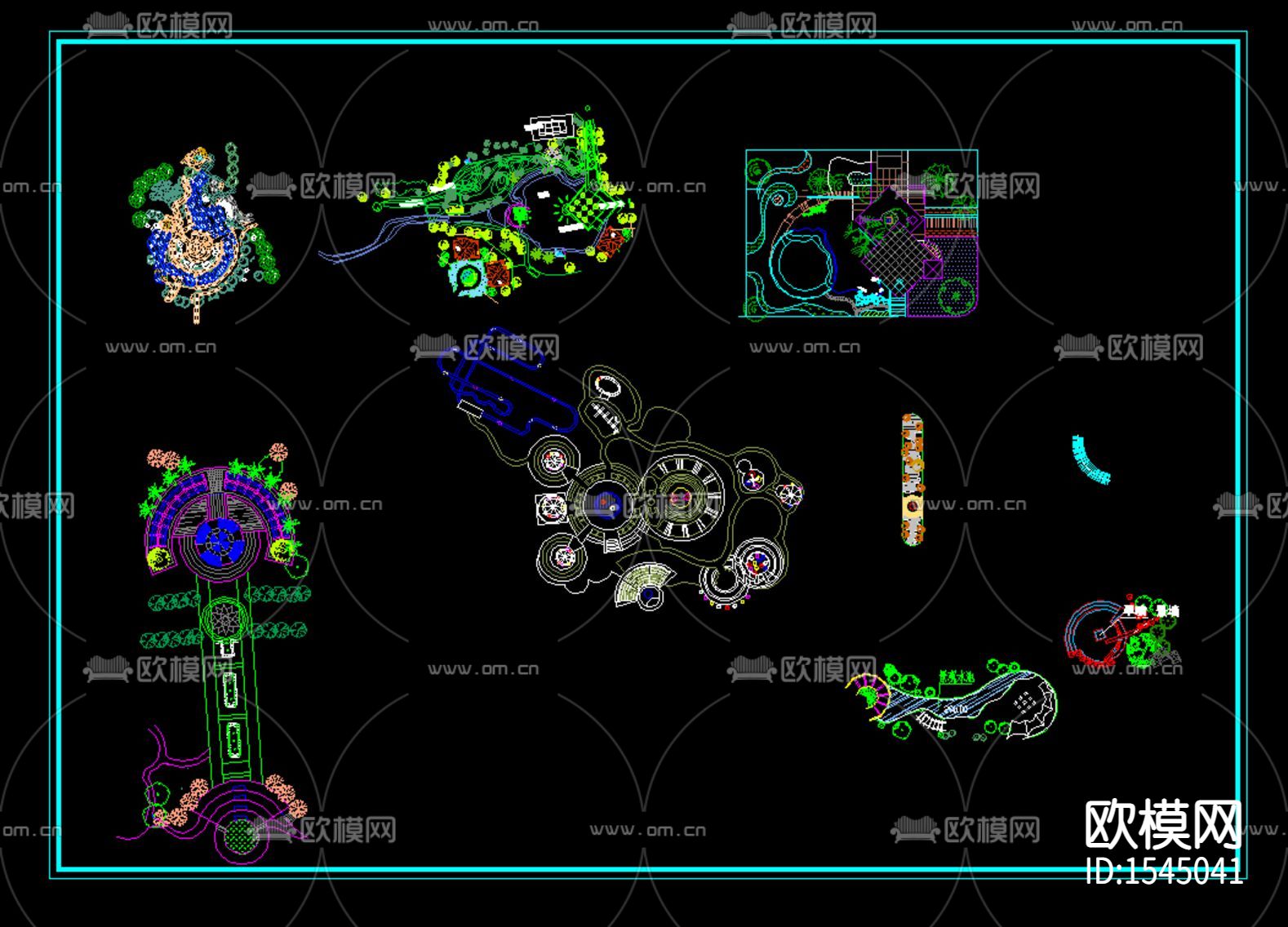 景观小品cad图库下载（渲染图5）