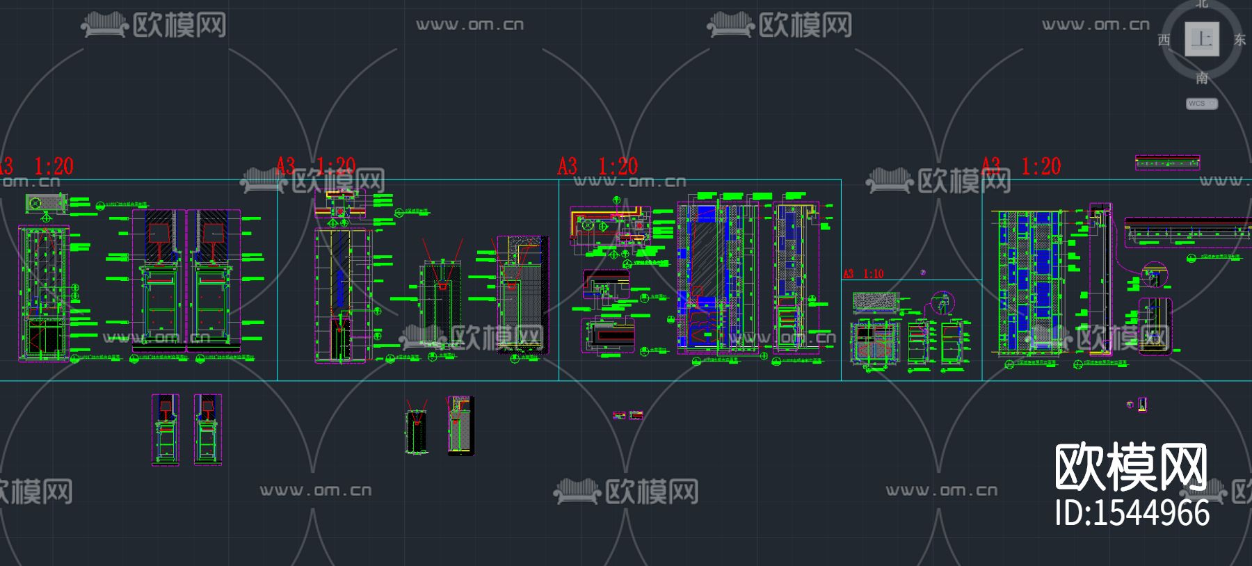 餐厅cad施工图下载（渲染图3）