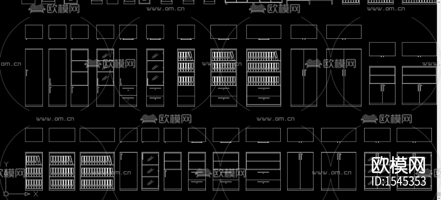 文件柜cad图库下载（渲染图3）