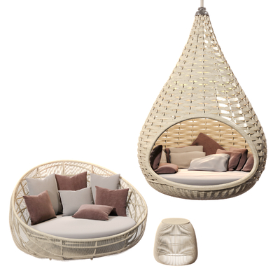  现代编织吊椅su模型 