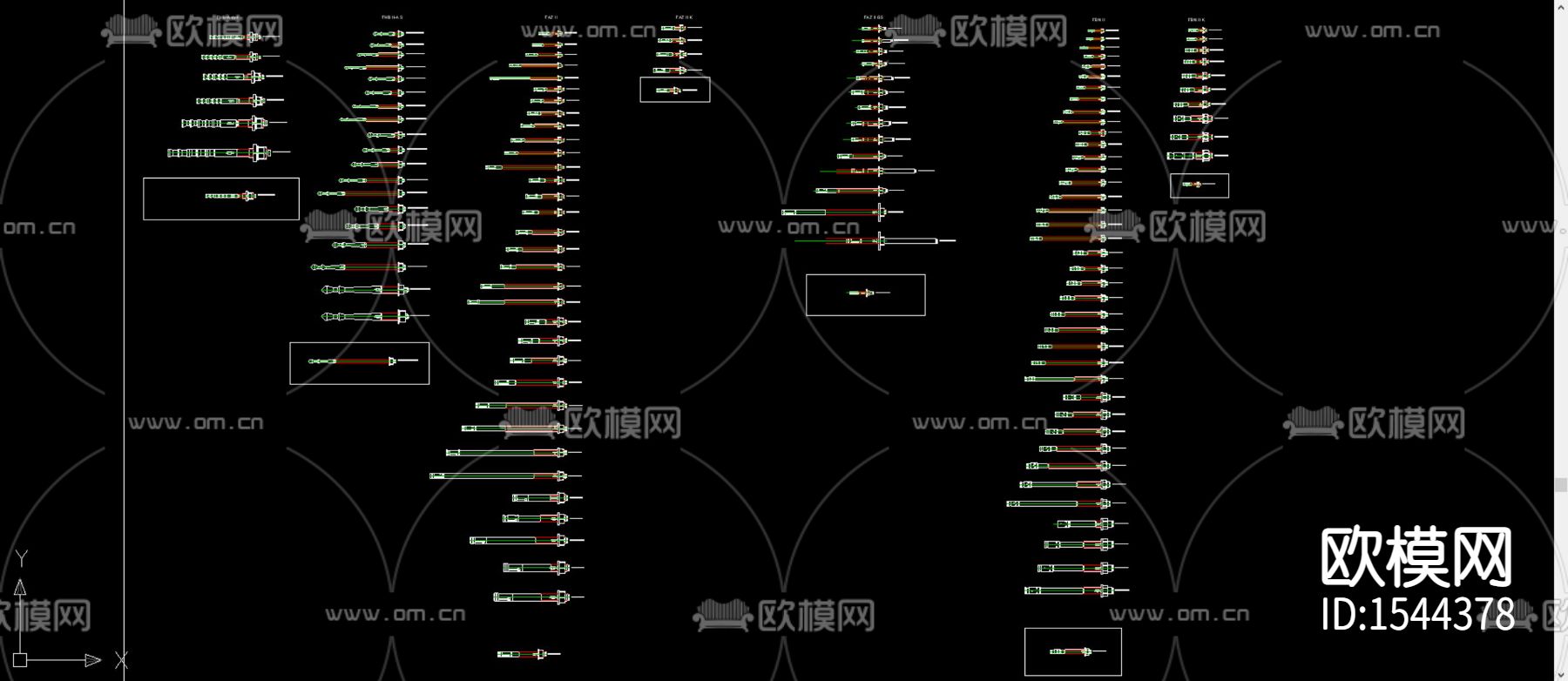 建筑零件cad图库下载（渲染图4）