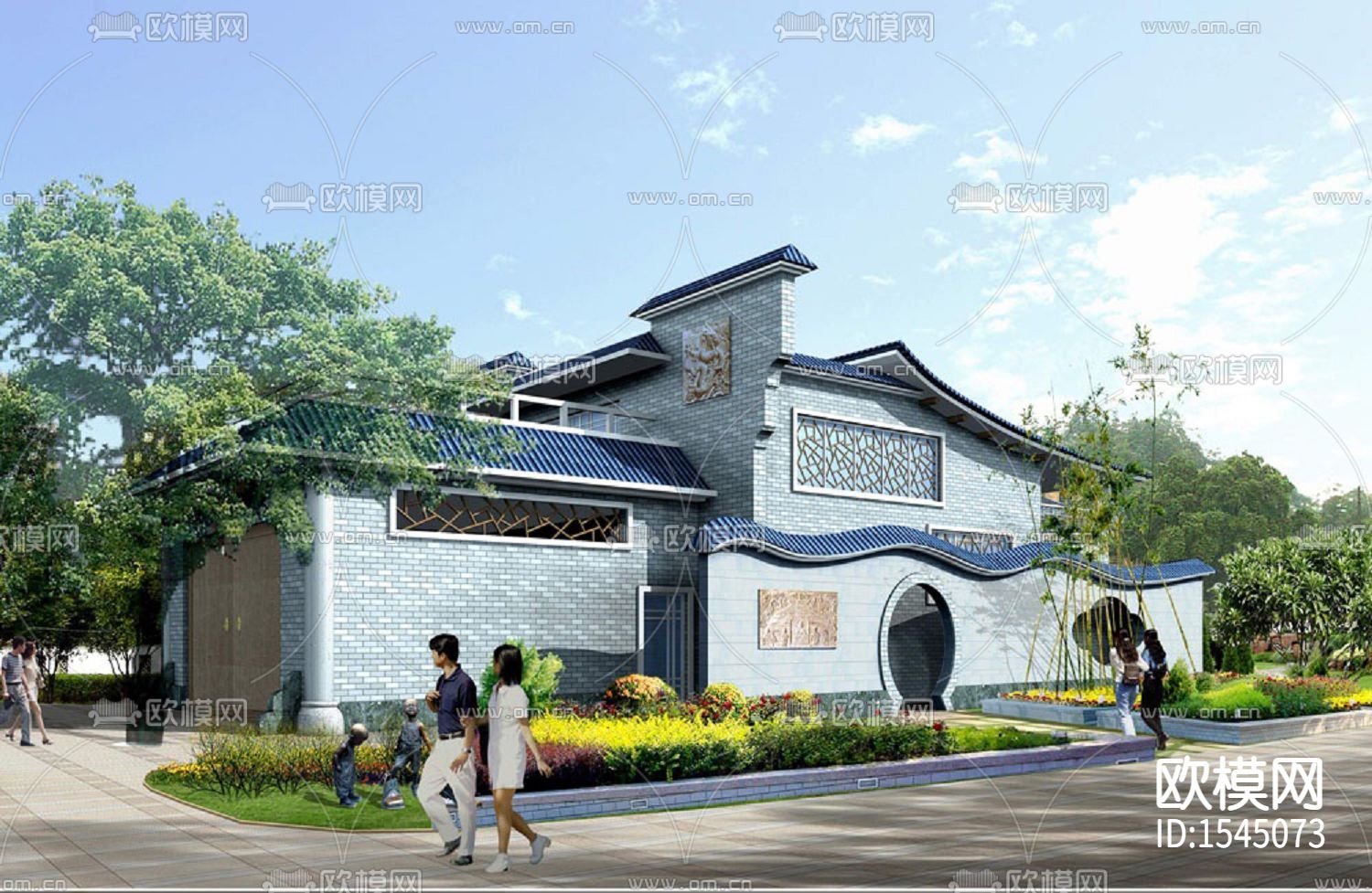 公厕垃圾站cad施工图下载（渲染图1）