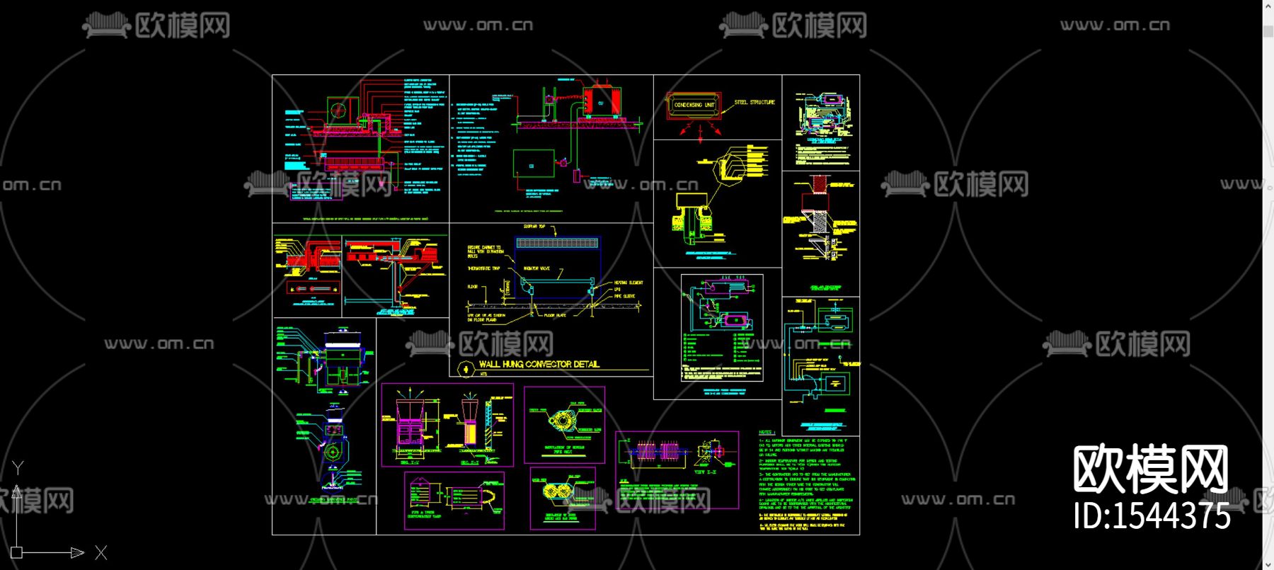 暖通设备cad节点图下载（渲染图8）