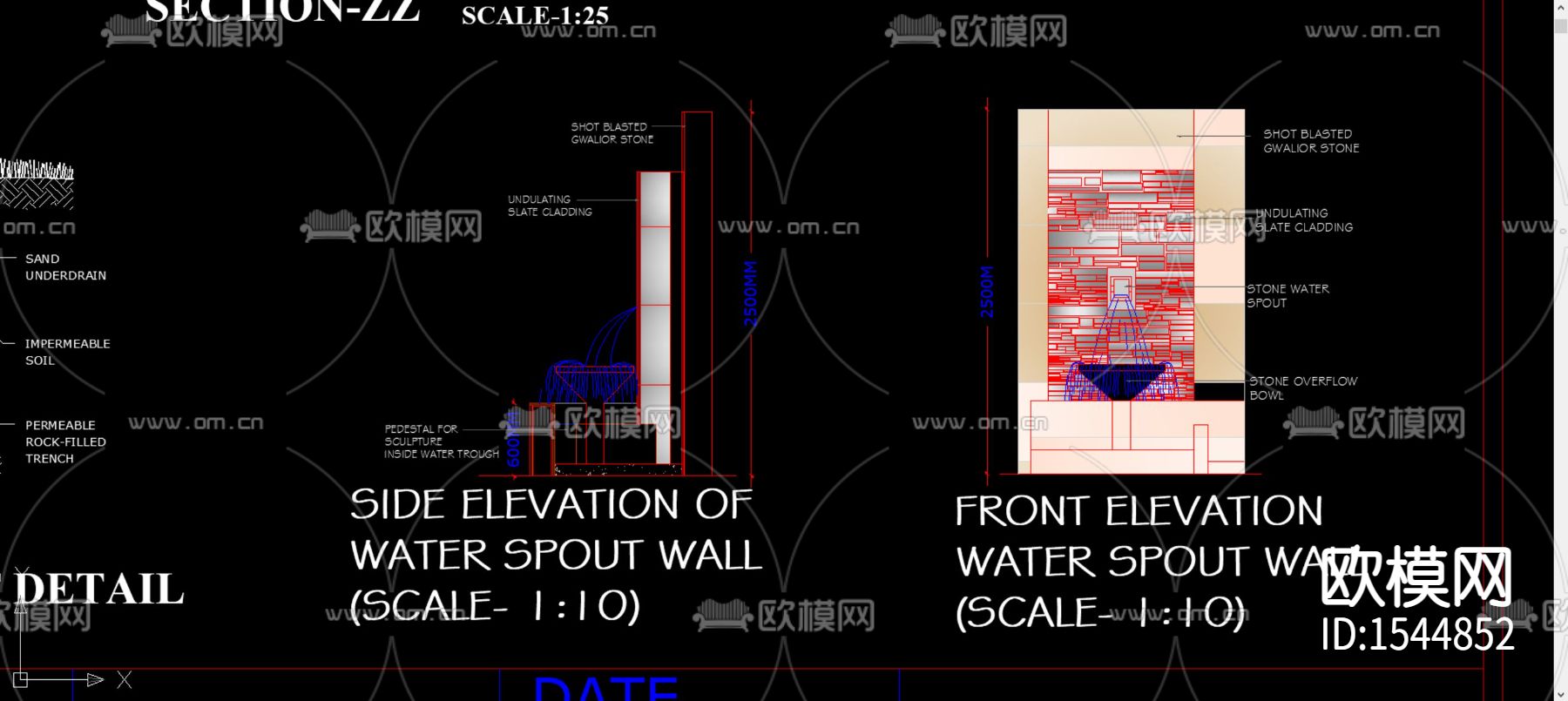 户外景观cad施工图下载（渲染图3）