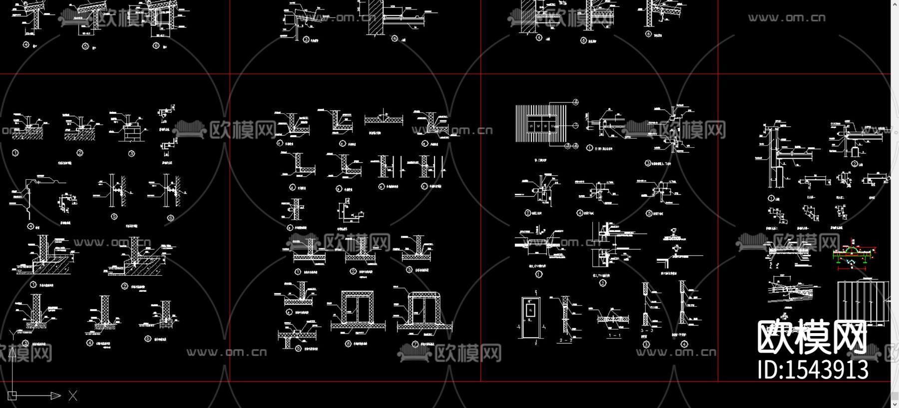 彩钢压型钢板cad图库下载（渲染图3）