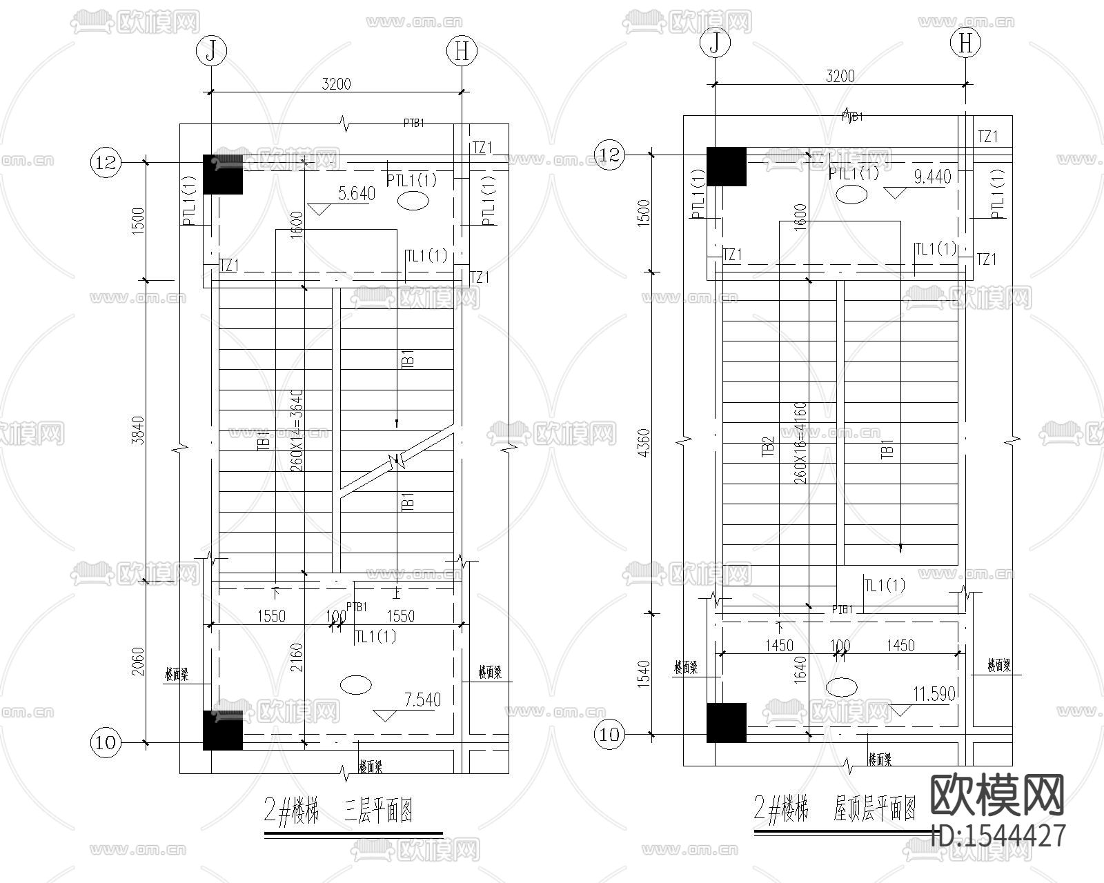 楼梯cad节点图下载（渲染图3）