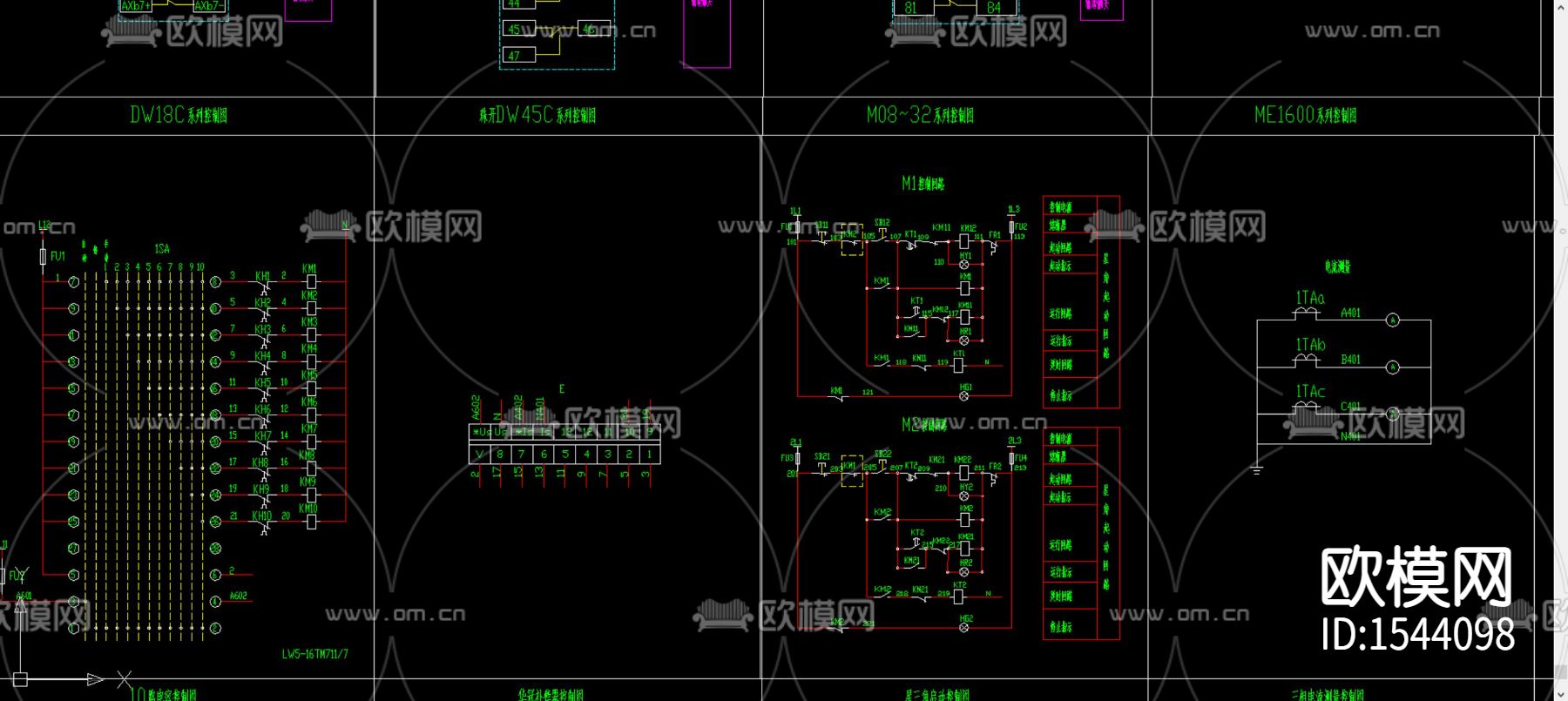 电气开关设计常用图块下载（渲染图2）