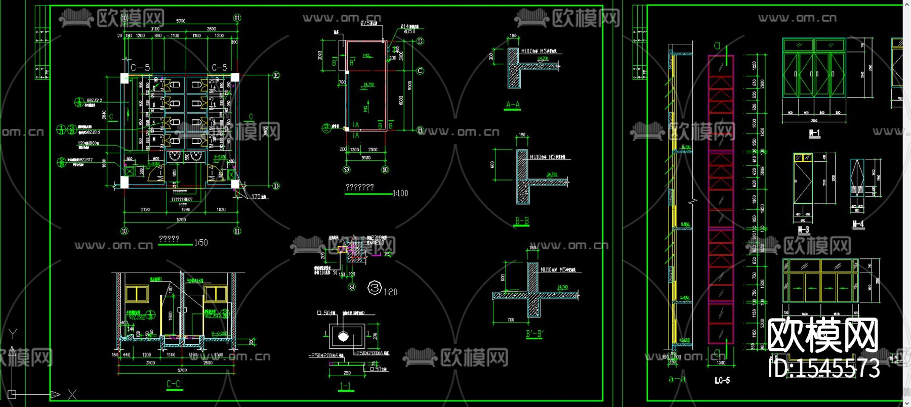 学校科技楼艺术楼cad施工图下载（渲染图3）