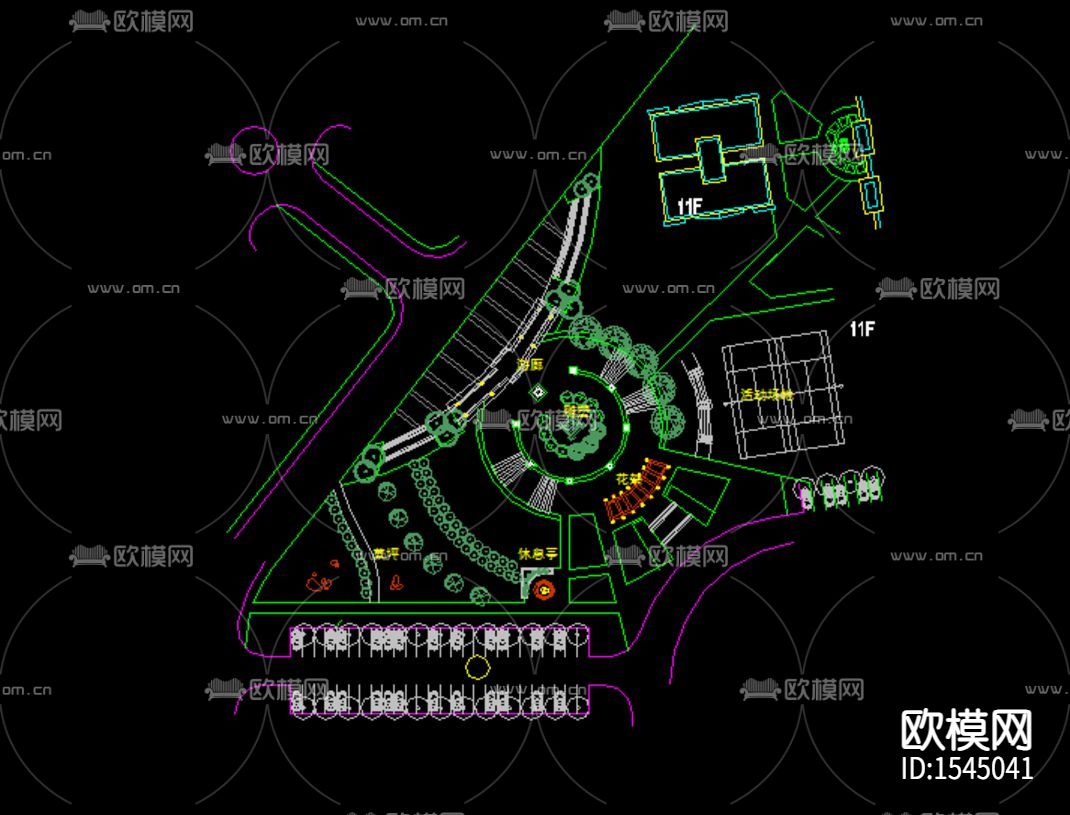 景观小品cad图库下载（渲染图3）