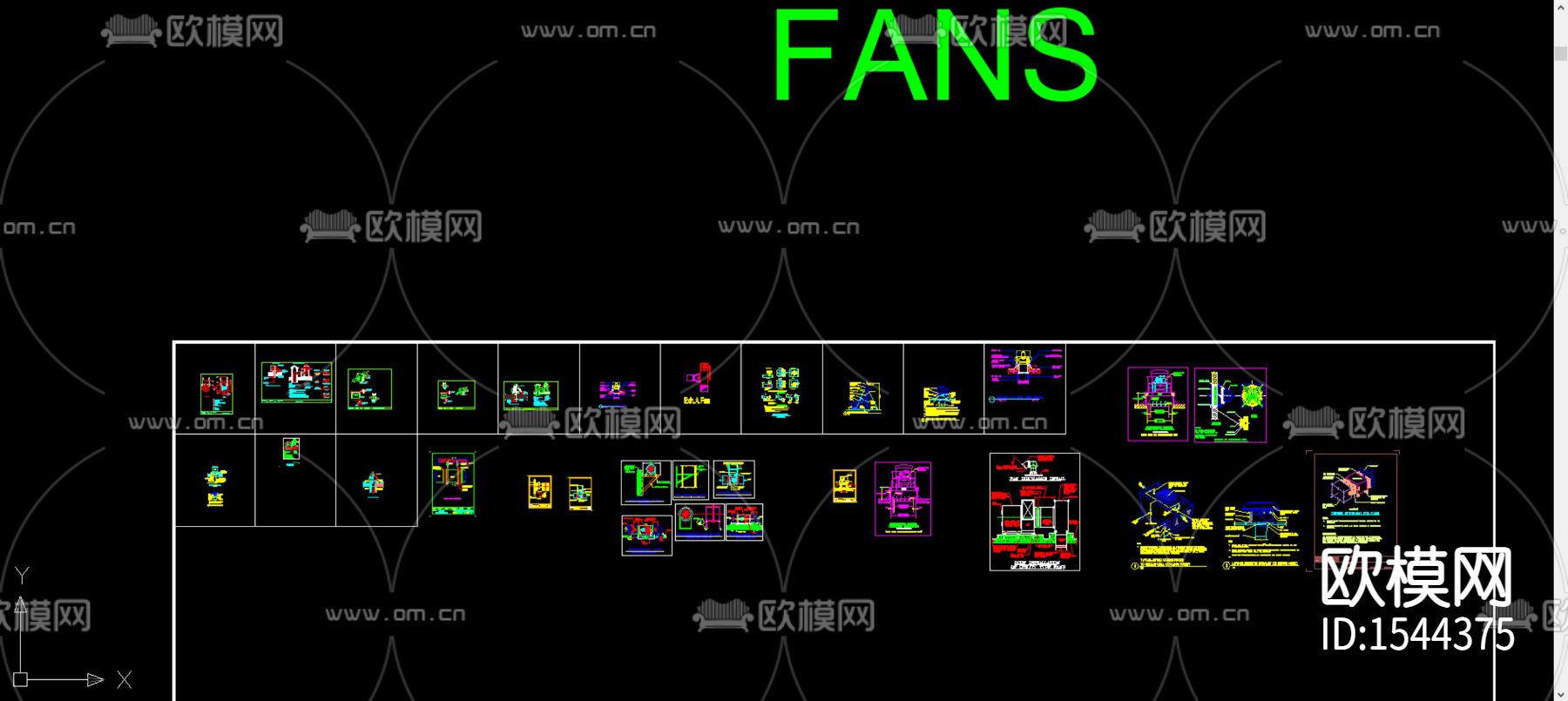 暖通设备cad节点图下载（渲染图4）